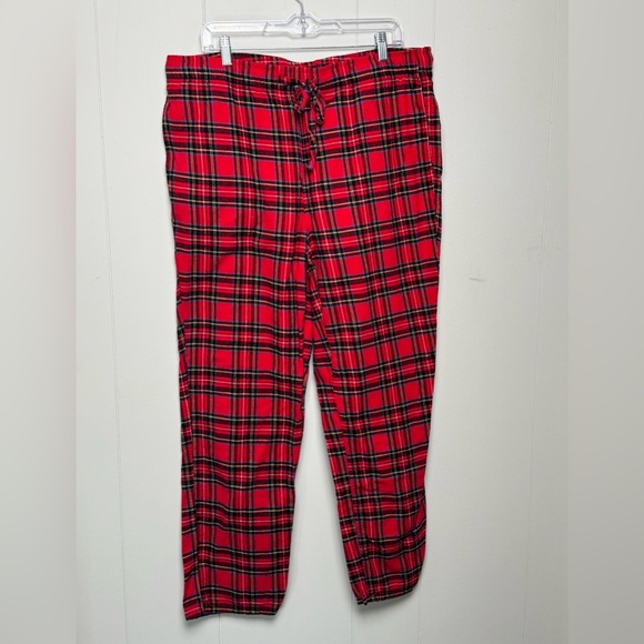 J. Crew Re-imagined Red and Black Plaid Flannel Lounge Pants Size L - Picture 1 of 5